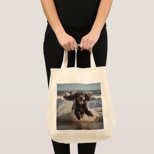 Cocker Spaniel Elegant Grocero Tragetasche (Vorderseite (Produkt))
