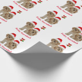 Cocker spaniel Feliz Navidad Packpapier (Ecke)