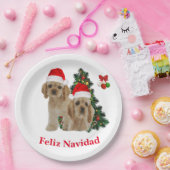 Cocker spaniel Feliz Navidad Pappteller (Party)