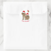 Cocker spaniel Feliz Navidad Runder Aufkleber (Tasche)