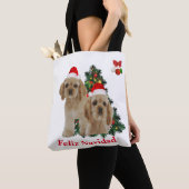 Cocker spaniel Feliz Navidad Tasche (Von Nahem)