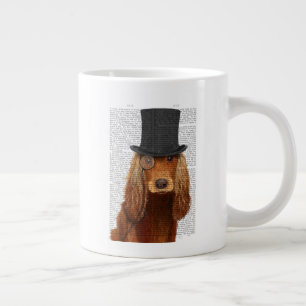 Cocker Spaniel, Festhund und Hut Jumbo-Tasse