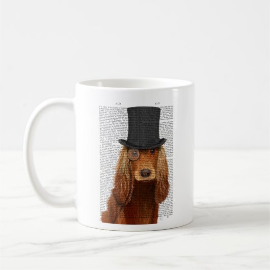 Cocker Spaniel, Festhund und Hut Kaffeetasse (Links)