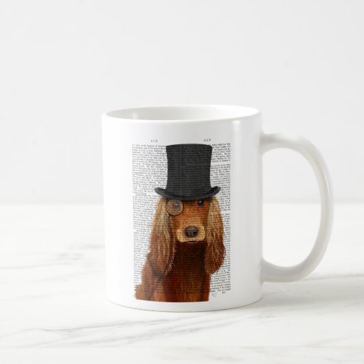 Cocker Spaniel, Festhund und Hut Kaffeetasse (Rechts)