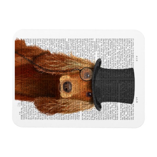 Cocker Spaniel, Festhund und Hut Magnet (Horizontal)
