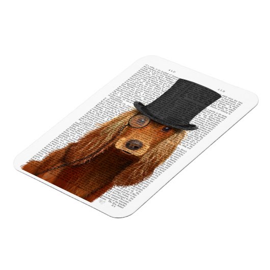 Cocker Spaniel, Festhund und Hut Magnet (Linke Seite)