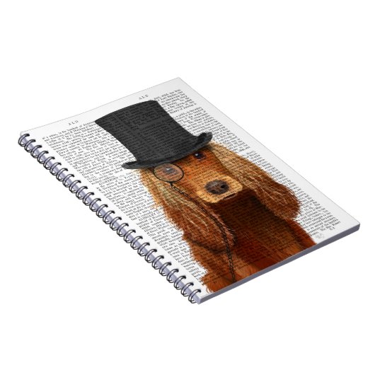 Cocker Spaniel, Festhund und Hut Notizblock (Rechte Seite)