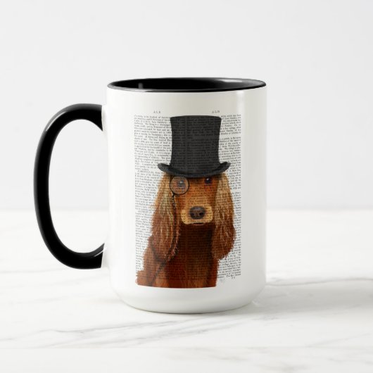 Cocker Spaniel, Festhund und Hut Tasse (Links)