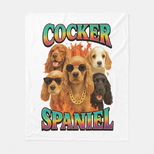 Cocker Spaniel  Fleecedecke (Vorderseite)