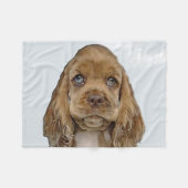 Cocker Spaniel Fleecedecke (Vorderseite (Horizontal))