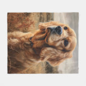 Cocker Spaniel Fleecedecke (Vorderseite (Horizontal))