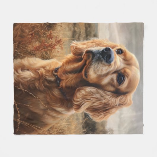 Cocker Spaniel Fleecedecke (Vorderseite (Horizontal))