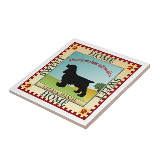 Cocker Spaniel Fliese (Seite)