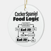 Cocker Spaniel Food Logic Keramik Ornament (Links)
