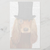 Cocker Spaniel, formales Hund und Hut Briefpapier (Vorderseite)