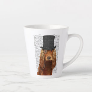 Cocker Spaniel, formales Hund und Hut Milchtasse