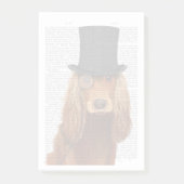 Cocker Spaniel, formales Hund und Hut Post-it Klebezettel (Vorderseite)