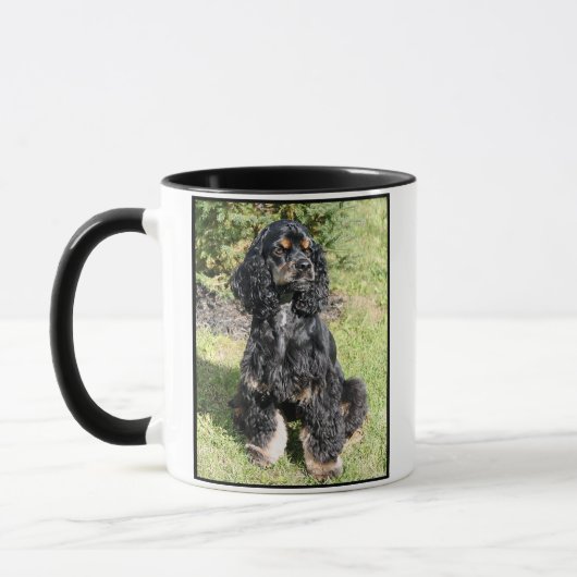 Cocker Spaniel Foto auf Keramik Tasse (Links)