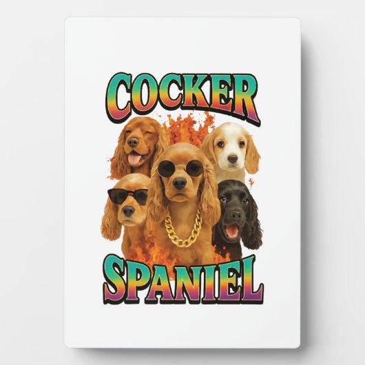 Cocker Spaniel Fotoplatte (Vorderseite)