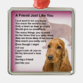 Cocker spaniel - Freund-Gedicht Ornament Aus Metall (Vorne)