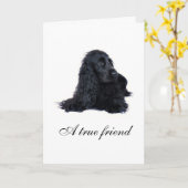 Cocker Spaniel Freundschaft Karte (Gelbe Blume)