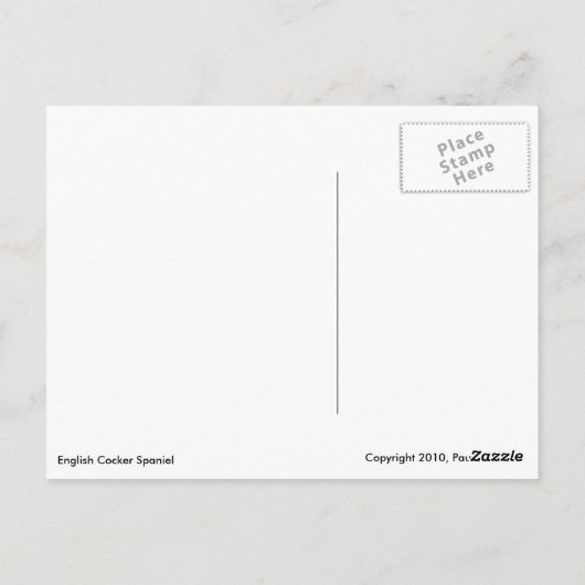Cocker Spaniel Freundschaft Postkarte (Rückseite)