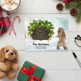 Cocker Spaniel Frohe Weihnachten Personalisiert