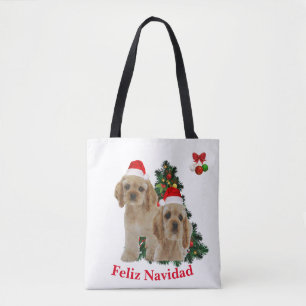 Cocker Spaniel Frohe Weihnachten Tasche