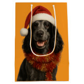 Cocker Spaniel Frohe Weihnachtskarte Mittlere Geschenktüte (Rückseite)