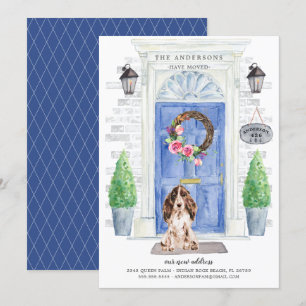 Cocker Spaniel Front Door Moving Ankündigung