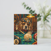 Cocker Spaniel, geometrisches Mosaik Postkarte (Stehend Vorderseite)