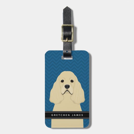 Cocker Spaniel Gepäckmarken Gepäckanhänger (Vorderseite vertikal)