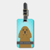 Cocker Spaniel Gepäckmarken Gepäckanhänger (Vorderseite vertikal)