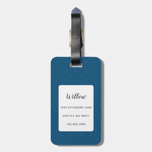 Cocker Spaniel Gepäckmarken Gepäckanhänger (Rückseite vertikal)