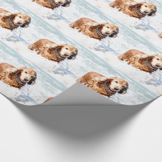 Cocker spaniel geschenkpapier (Ecke)
