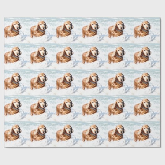 Cocker spaniel geschenkpapier (Flach)