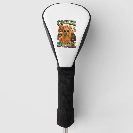 Cocker Spaniel Golf Headcover (Vorderseite)