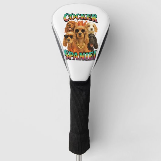 Cocker Spaniel Golf Headcover (Vorderseite)