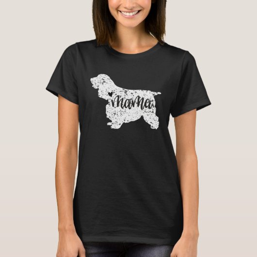 Cocker Spaniel Graphic Paw  for Mum T-Shirt (Vorderseite)