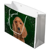 Cocker Spaniel Große Geschenktasche Große Geschenktüte (Vorderseite Schrägansicht)