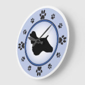 Cocker spaniel große wanduhr (Winkel)