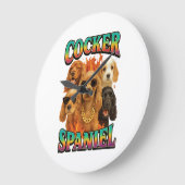 Cocker Spaniel Große Wanduhr (Winkel)
