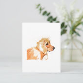Cocker Spaniel Grußkarte, Aquarell Postkarte (Stehend Vorderseite)