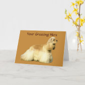 Cocker Spaniel Grußkarte Karte (Gelbe Blume)