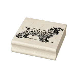 Cocker spaniel gummistempel
