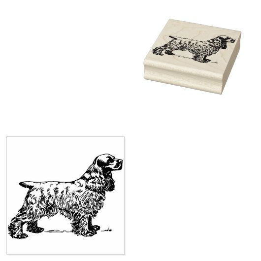 Cocker Spaniel Gummistempel (Stempel)