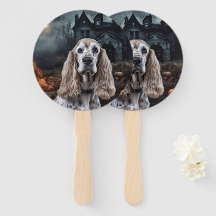 Cocker Spaniel Halloween Beängstigend Fächer