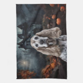 Cocker Spaniel Halloween Beängstigend Geschirrtuch (Vertikal)