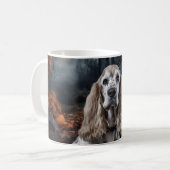Cocker Spaniel Halloween Beängstigend Kaffeetasse (Vorderseite Links)