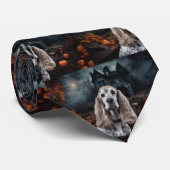 Cocker Spaniel Halloween Beängstigend Krawatte (Gerollt)